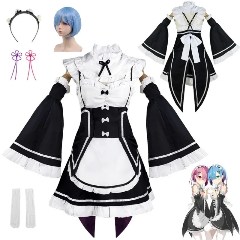 Anime Cosplay Zero Two - Rem Ram Anime Re:Life in a