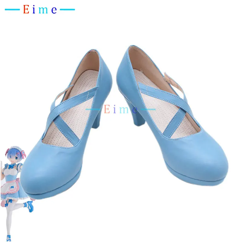 Anime Cosplay Rem - Rem Cosplay Shoes Anime Re:Life Cosplay