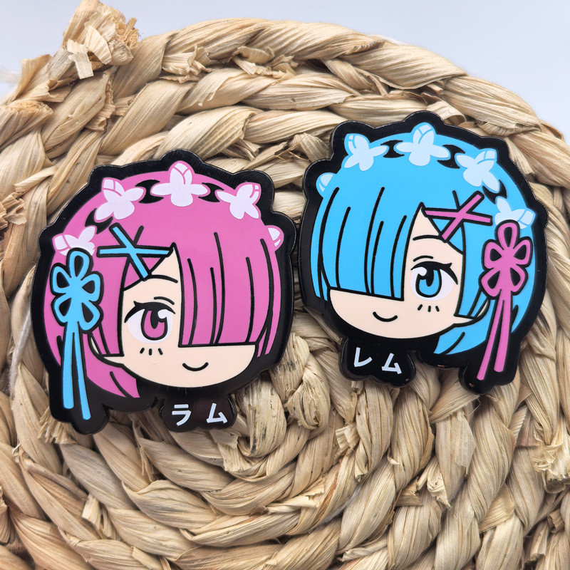 Anime Cosplay Rem - Ram Rem Metal Badges Anime Re:Life
