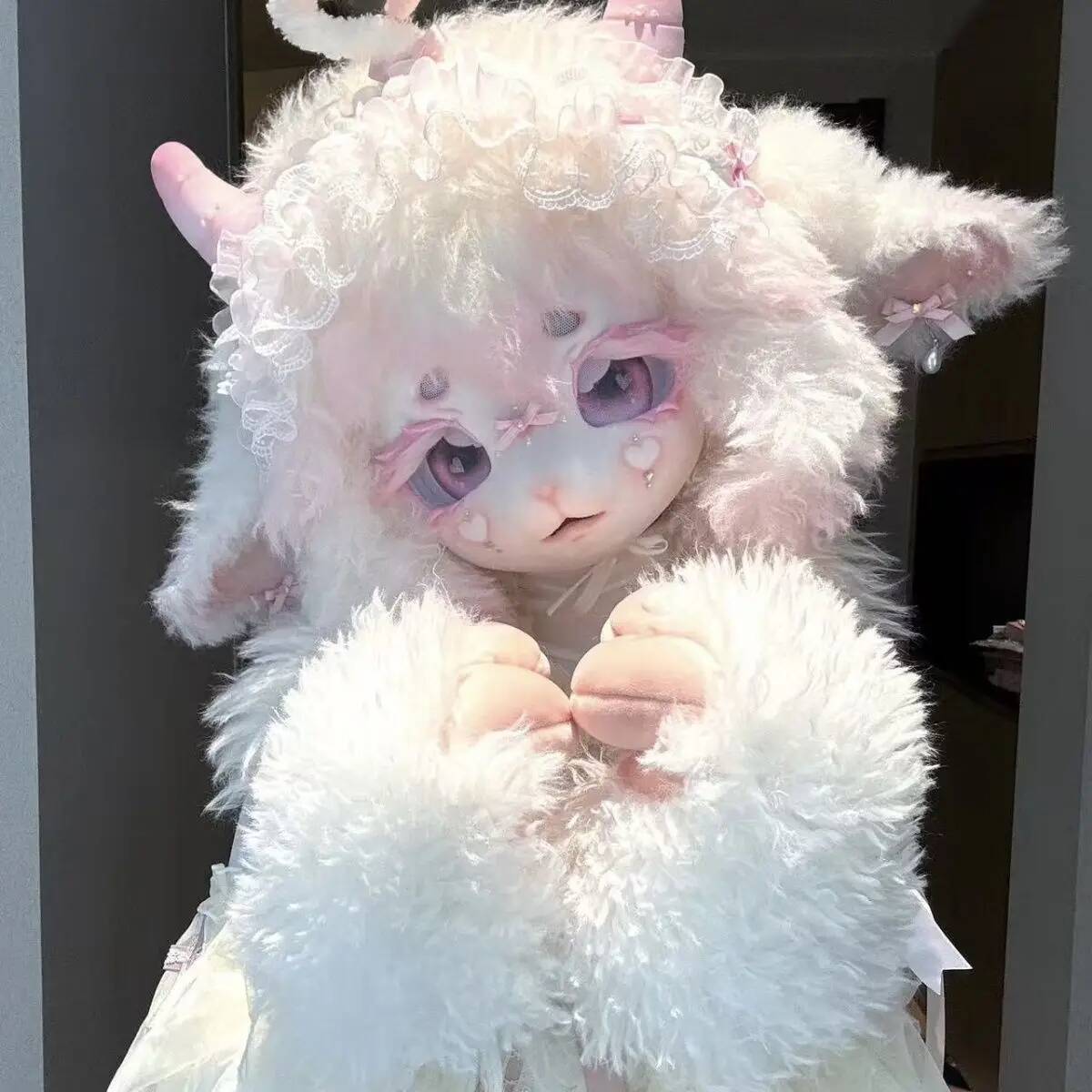 Anime Cosplay Outfits For Women - Handmade Kig Fursuit Head, Cute Sheep