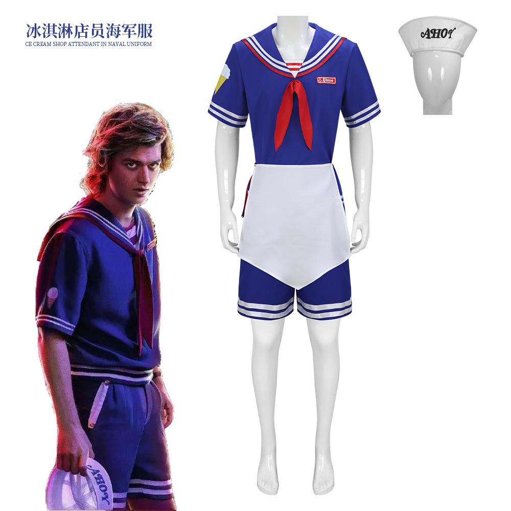 Anime Cosplay Robin - Steve Harrington Cosplay Costume Scoops Ahoy