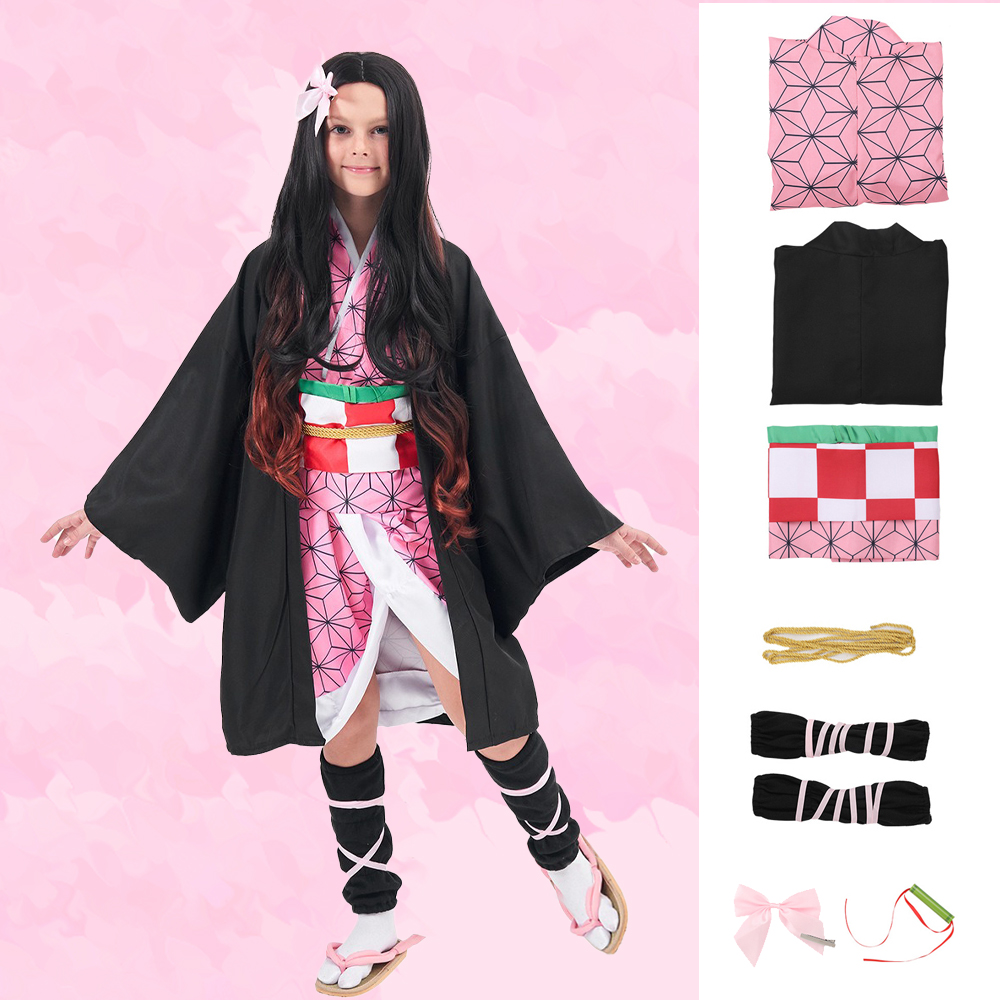 Convention Cosplay Anime - Complete Nezuko Kamado Cosplay Set Japanese