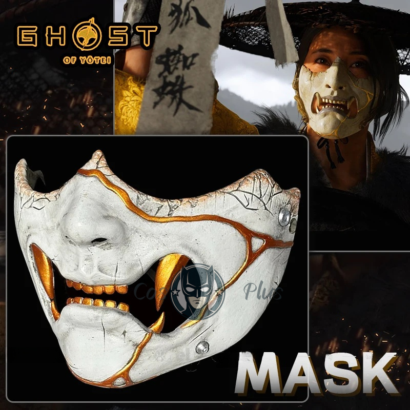 Anime Cosplay Female Characters - Game Ghost of Yotei Atsu Mask