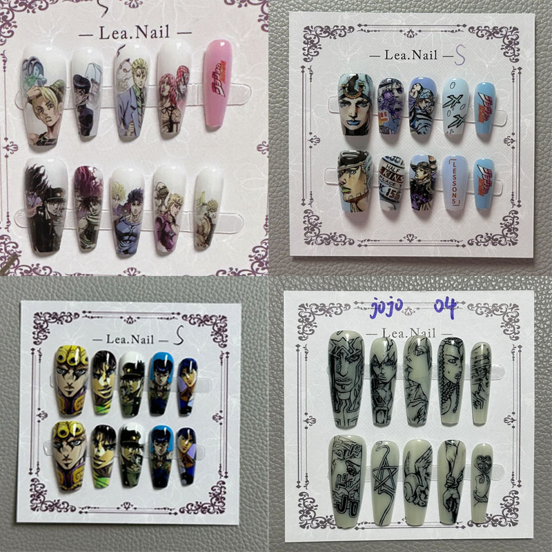 Cosplay Anime Jojo - JOJO Nail Art Student Anime Cartoon