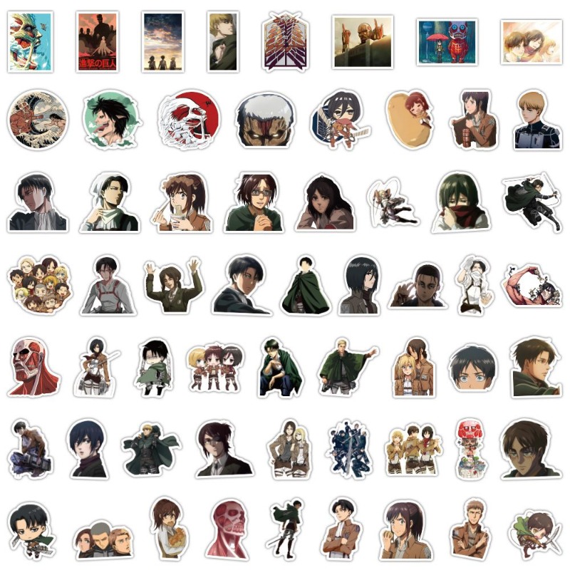 Anime Cosplay Cute - 60Pcs Attack on Titan Anime Stickers