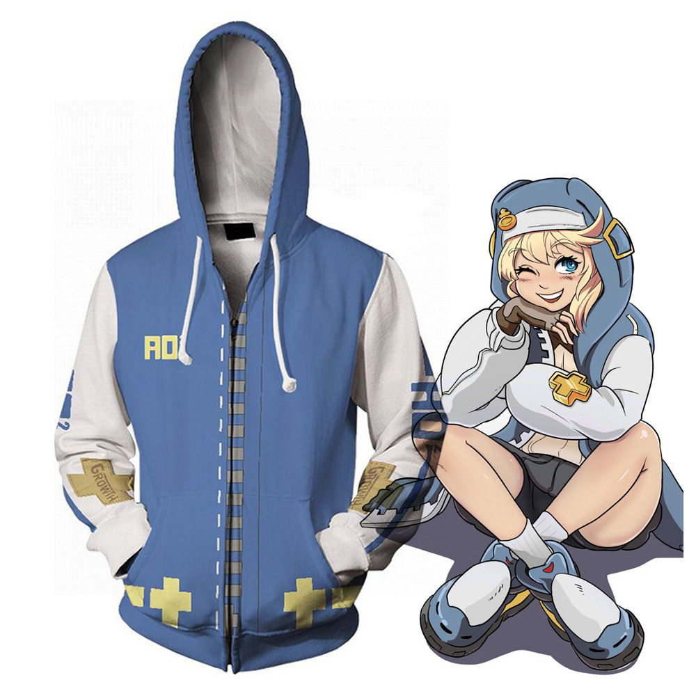 Anime Cosplay Japanese - Guilty Gear Bridget Cosplay Hoodie 3D