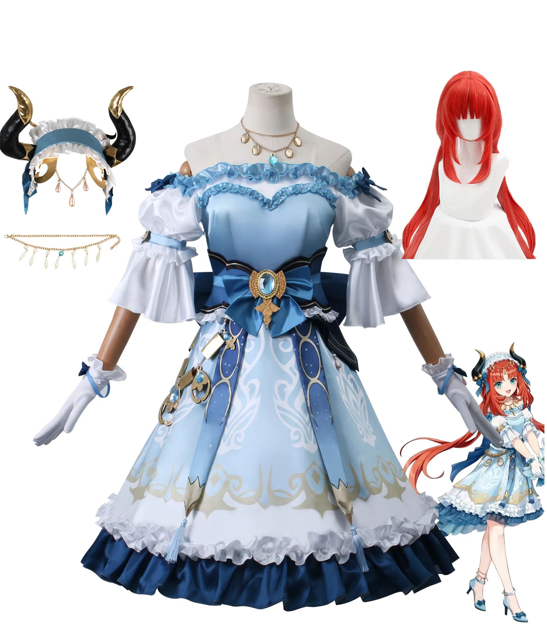 Anime Cosplay Japanese - Nilu Japanese clothing collaboration role-playing full