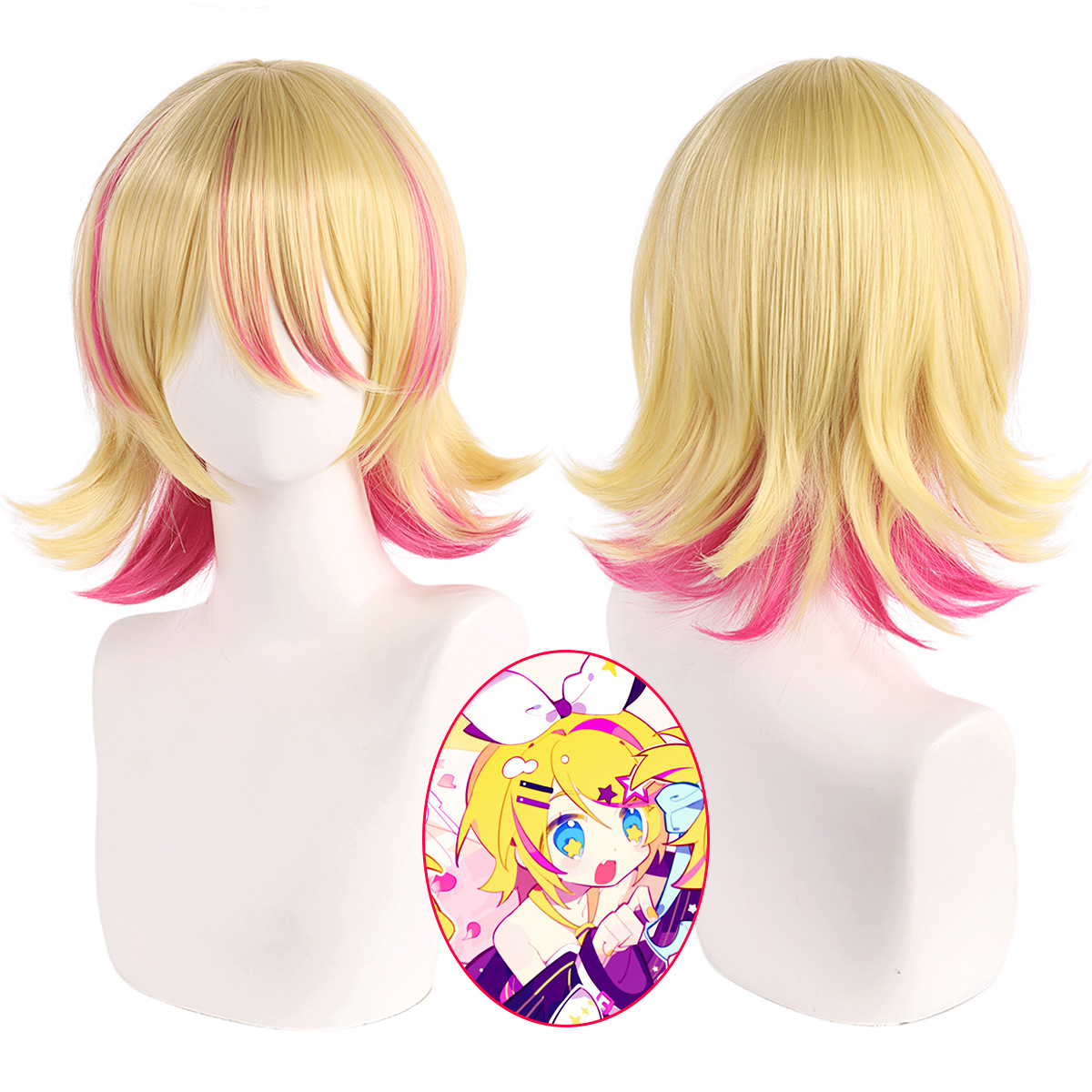 Synthetic Cosplay Wig Short Bl - Anime Cosplay Duo avaliação e preço