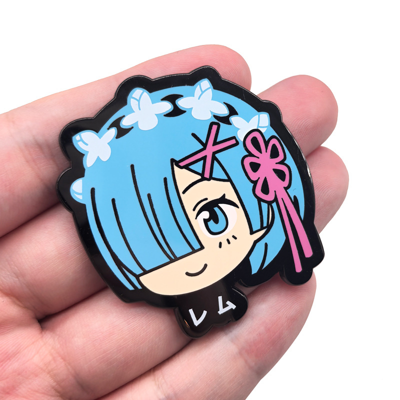 Ram Rem Metal Badges Anime Re: - Anime Cosplay Rem avaliação e preço