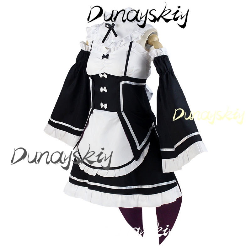 Rem Ram Cosplay Costume Anime  - Anime Cosplay Rem avaliação e preço