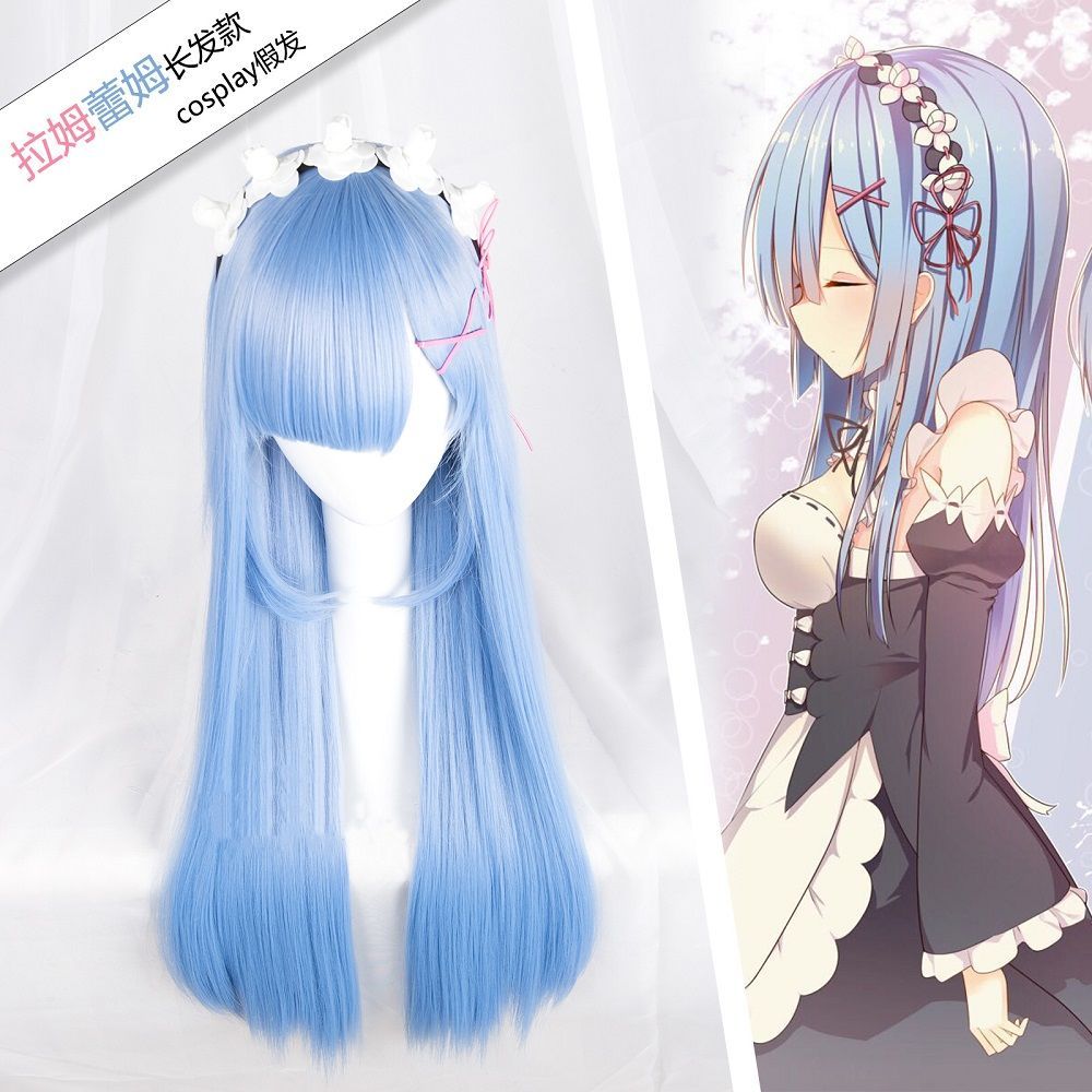 Re Zero Ram & Rem Cosplay Wig  - Anime Cosplay Rem avaliação e preço