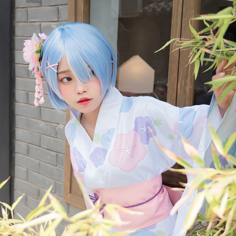 Rem Cosplay Kimono Anime Re Li - Anime Cosplay Rem avaliação e preço