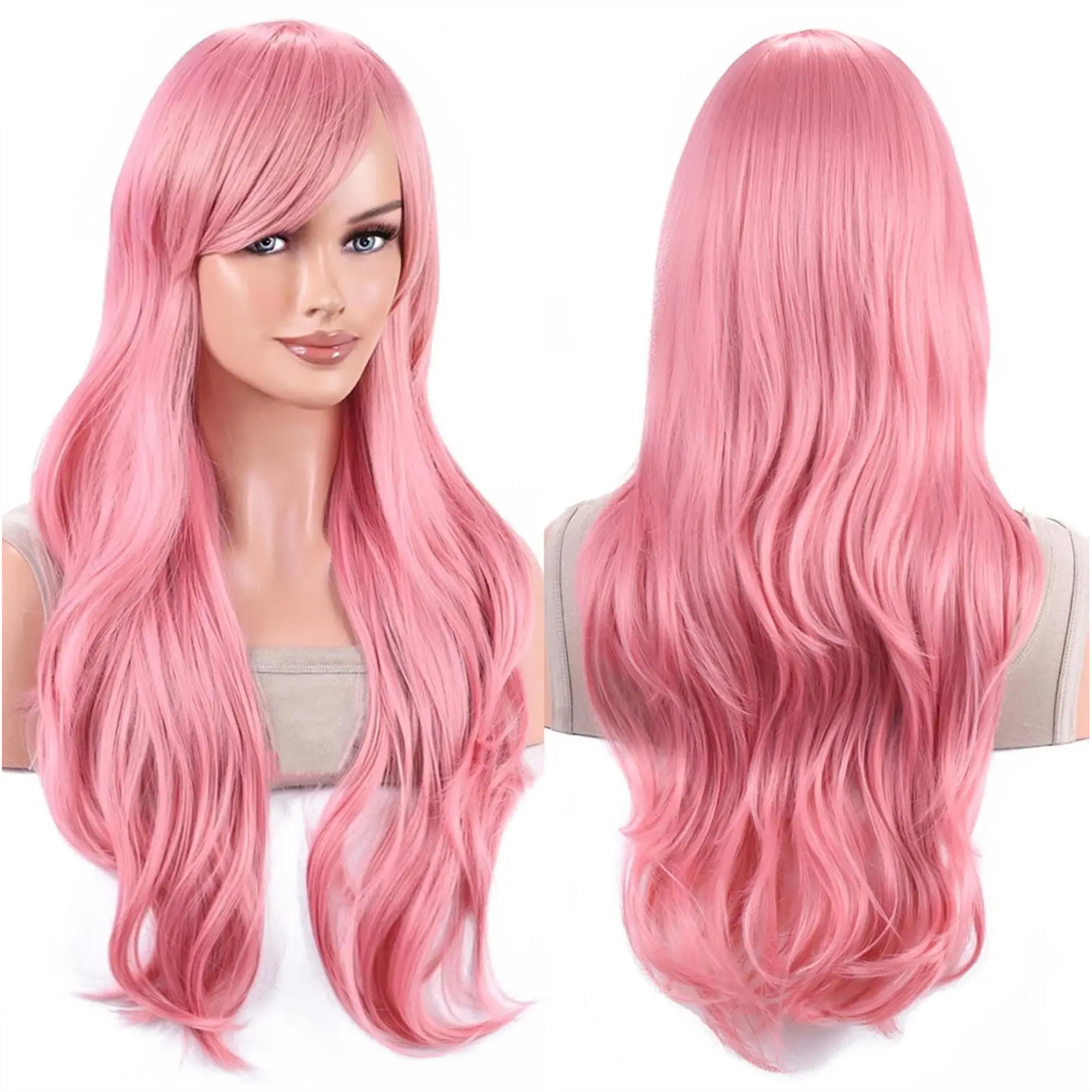 Synthetic Hair Wavy Pink Lolit - Anime Cosplay Zero Two avaliação e preço