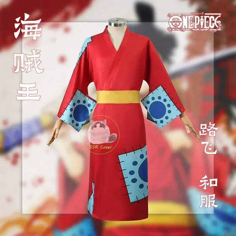 Anime Luffy Cosplay Costume, W - Anime Cosplay Kimono avaliação e preço