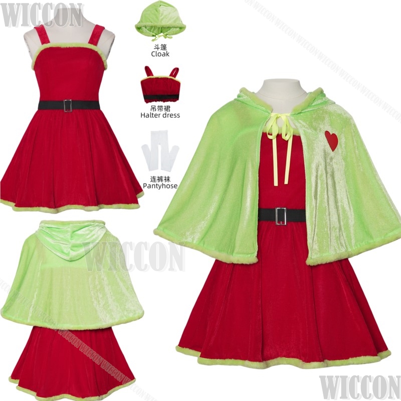 Christmas Winter Red Dress Gre - Anime Cosplay Events 2026 avaliação e preço