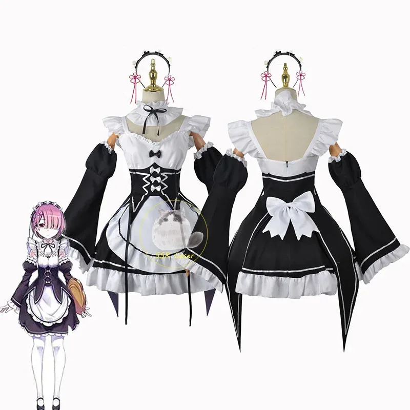 2025 Rem Ram Maid Cosplay Cost - Anime Cosplay Rem avaliação e preço